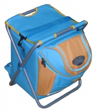 Backpack Stool with 40 Can Cooler Bag